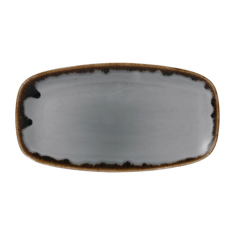 Dudson Harvest Chefs' Oblong Plates Grey 355x189mm (6 Pack)