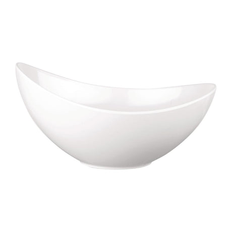 Churchill Melamine Tilted Buffet Bowls White 250x195mm (4 Pack)