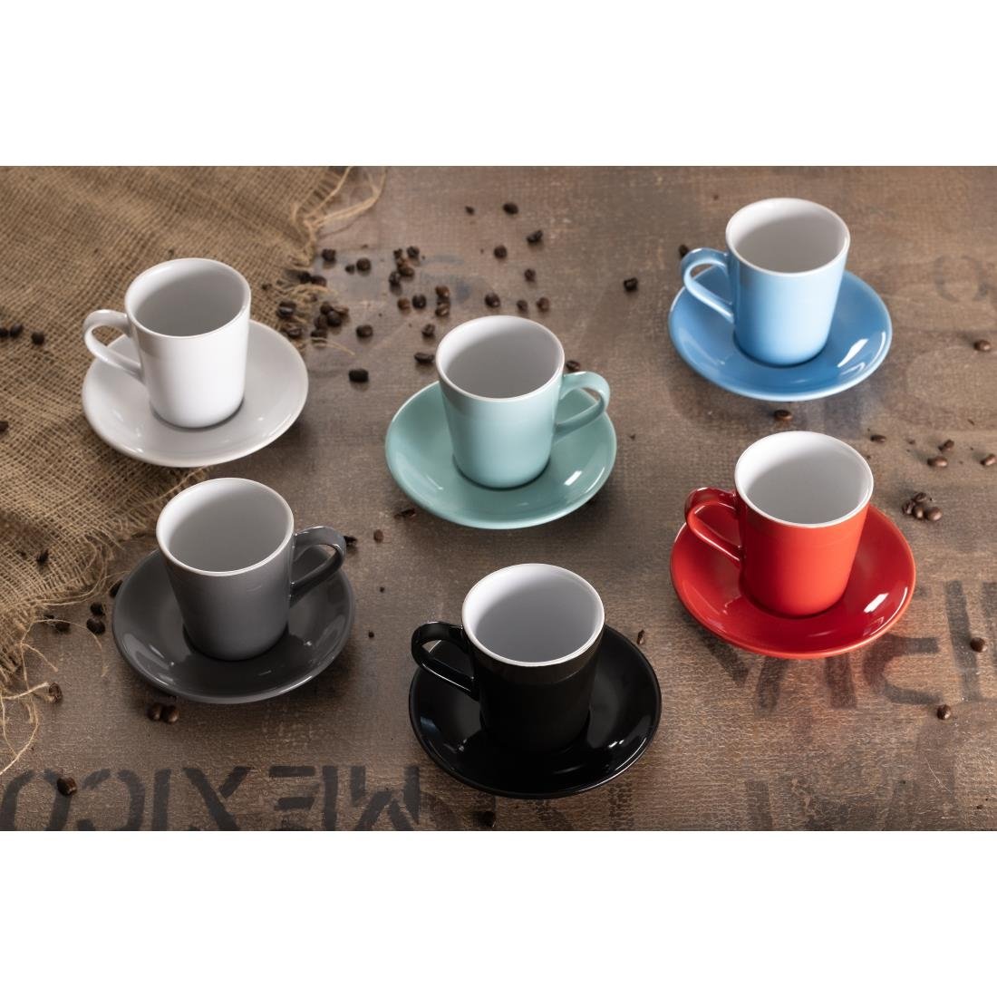 Olympia Cafe Flat White Cups Red 170ml (12 Pack)