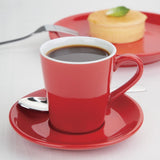 Olympia Cafe Flat White Cups Red 170ml (12 Pack)