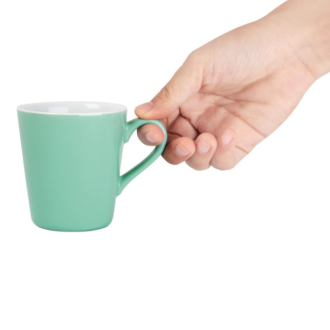 Olympia Cafe Flat White Cups Aqua 170ml (12 Pack)