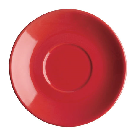 Olympia Cafe Red Saucers 131mm (12 Pack)