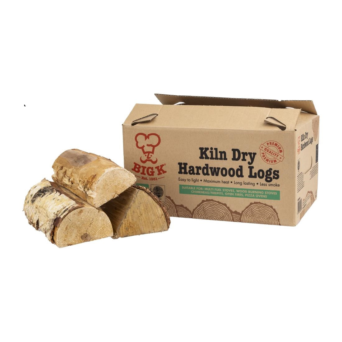 Big K Kiln Dry Hardwood Logs Box 8kg