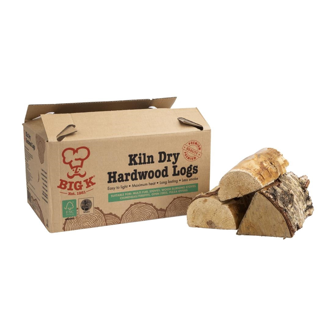 Big K Kiln Dry Hardwood Logs Box 8kg