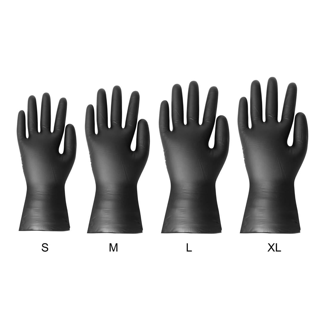 Hygiplas Vinyl Black Powder Free Glove L (100 Pack)