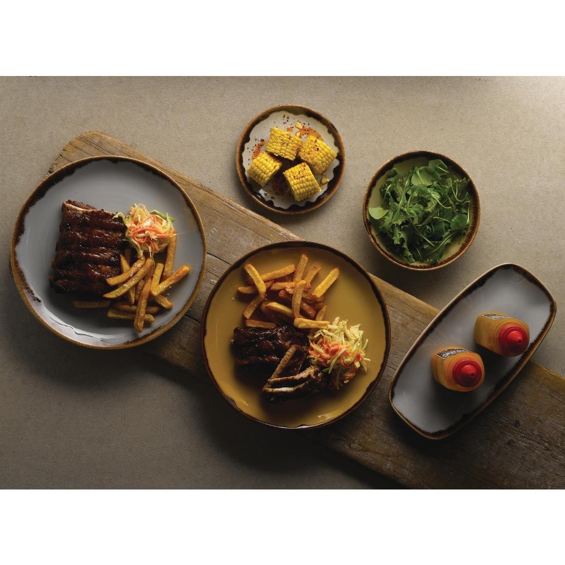 Dudson Harvest Coupe Plates Mustard 260mm (12 Pack)