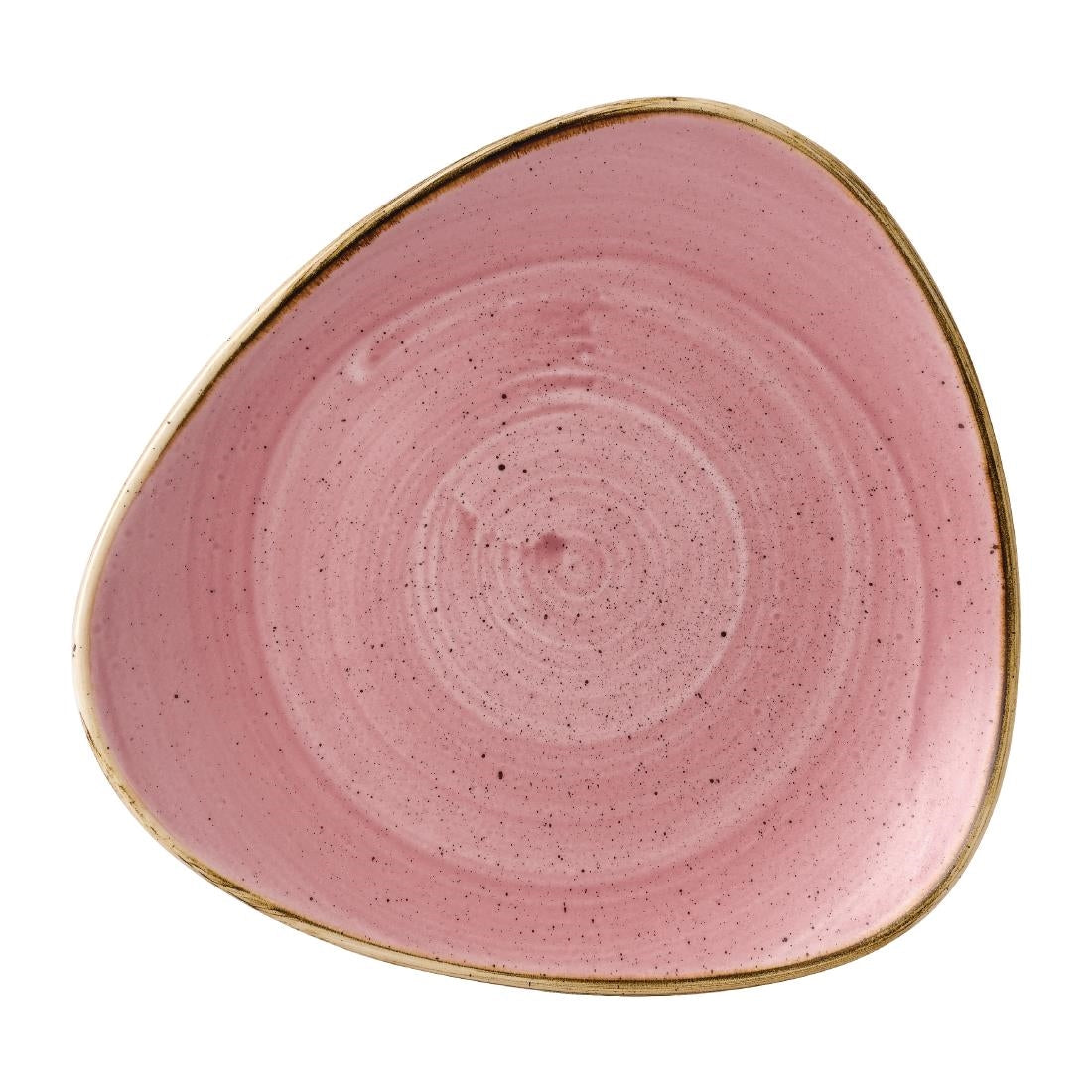 Churchill Stonecast Triangle Plates Petal Pink 9" (12 Pack)
