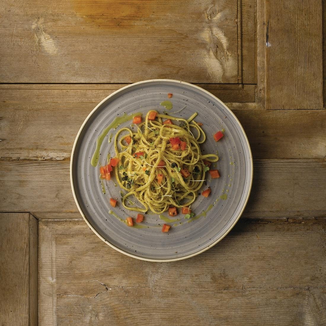 Stonecast Peppercorn Grey Walled Plates 6 1/8 " (6 Pack)