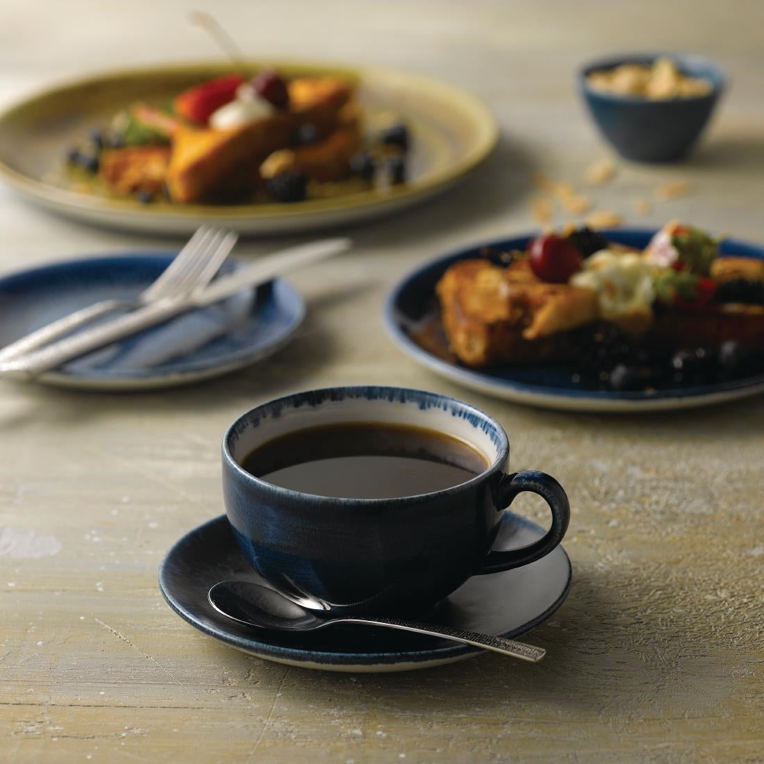 Stonecast Plume Ultramarine Cappuccino Cups 12oz (12 Pack)