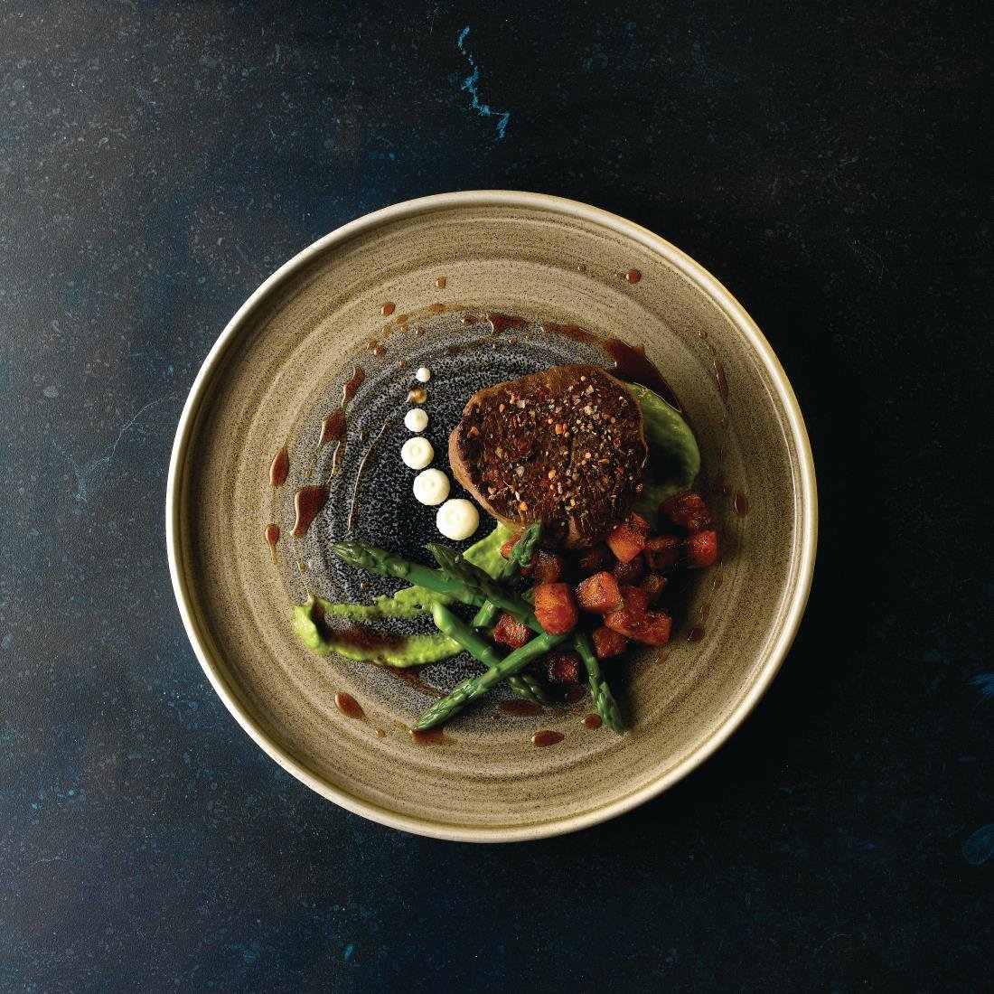 Churchill Stonecast Aqueous Bayou Walled Plates 260mm (6 Pack)