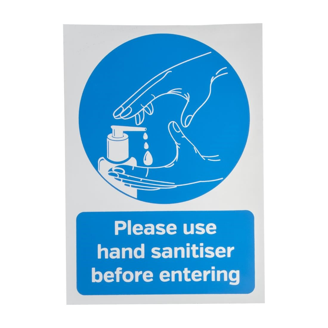 Please Use Hand Sanitiser Before Entering Sign A5 Self-Adhesive