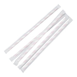 Fiesta Compostable Individually Wrapped Paper Straws Red Stripes (250 Pack)
