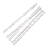 Fiesta Compostable Individually Wrapped Paper Straws Red Stripes (250 Pack)