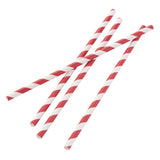 Fiesta Compostable Individually Wrapped Paper Straws Red Stripes (250 Pack)