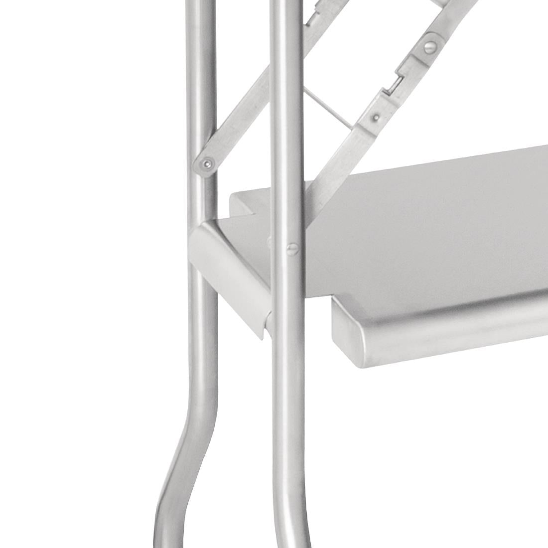 Vogue Stainless Steel Folding Work Table Undershelf 1830x760x780mm