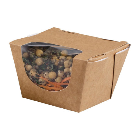 Colpac Zest Compostable Kraft Deep Salad Boxes 900ml / 32oz (250 pack)