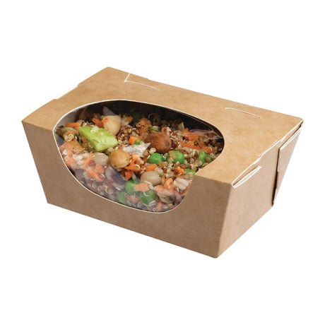 Colpac Zest Compostable Kraft Extra-Small Salad Boxes 375ml / 13oz (250 pack)