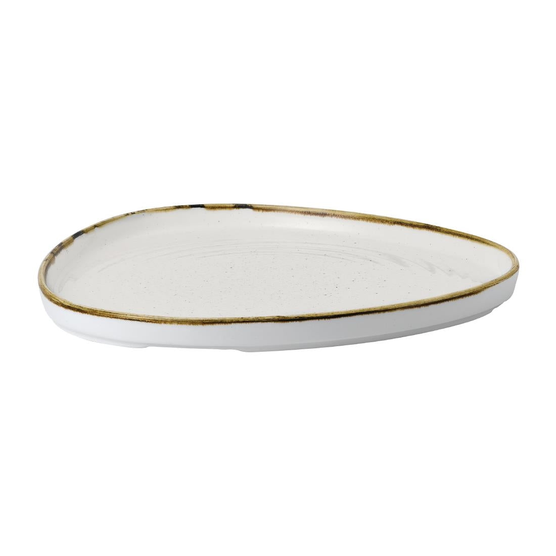 Churchill Stonecast Barley White Triangle Walled Chefs Plates 260mm (6 Pack)