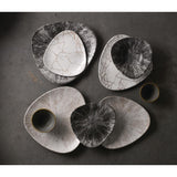 Churchill Studio Prints Kintsugi Agate Grey Lotus Plates 254mm (12 Pack)