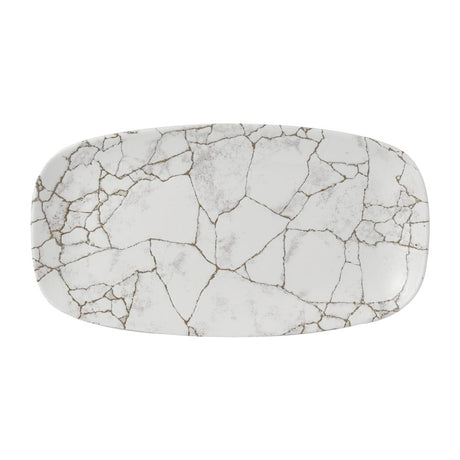 Churchill Studio Prints Kintsugi Chefs Oblong Plates Agate Grey 355x189mm (6 Pack)