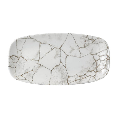 Churchill Studio Prints Kintsugi Chefs Oblong Plates Agate Grey 298x153mm (12 Pack)