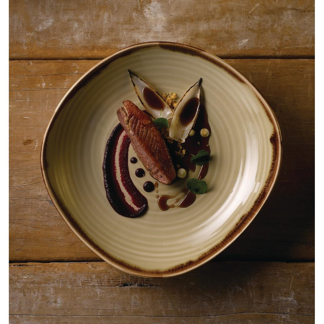 Dudson Harvest Organic Coupe Wobbly Bowls 295mm Natural (6 Pack)