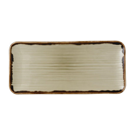 Dudson Harvest Organic Coupe Rectangle Platters Linen 346x156mm (6 Pack)