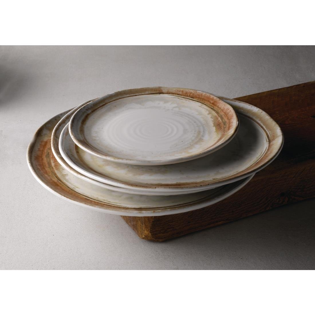 Dudson Sandstone Organic Coupe Flat Plates 317mm (6 Pack)