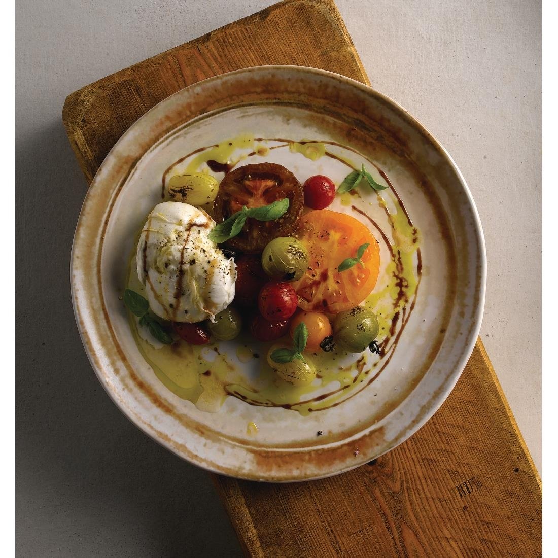 Dudson Finca Sandstone Organic Coupe Plates 230mm (12 Pack)