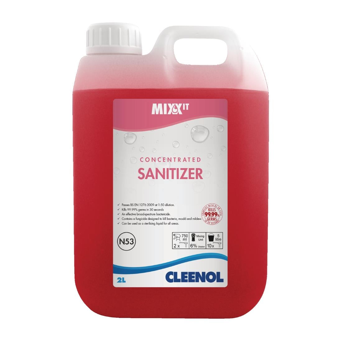 Cleenol Mixx It Surface Cleaner and Sanitiser 2Ltr (2 Pack)