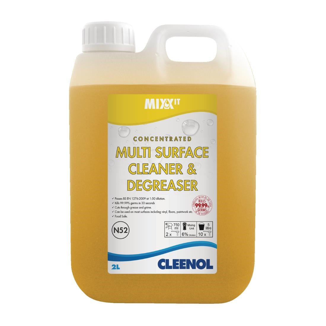 Cleenol Mixx It Multi Purpose Surface Cleaner and Degreaser 2Ltr (2 Pack)