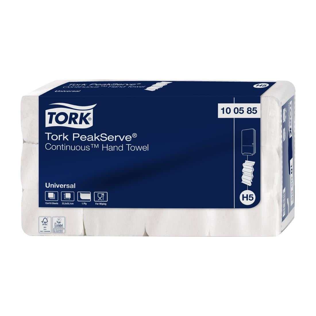 Tork PeakServe Continuous Paper Hand Towels White H5 (12 Pack)