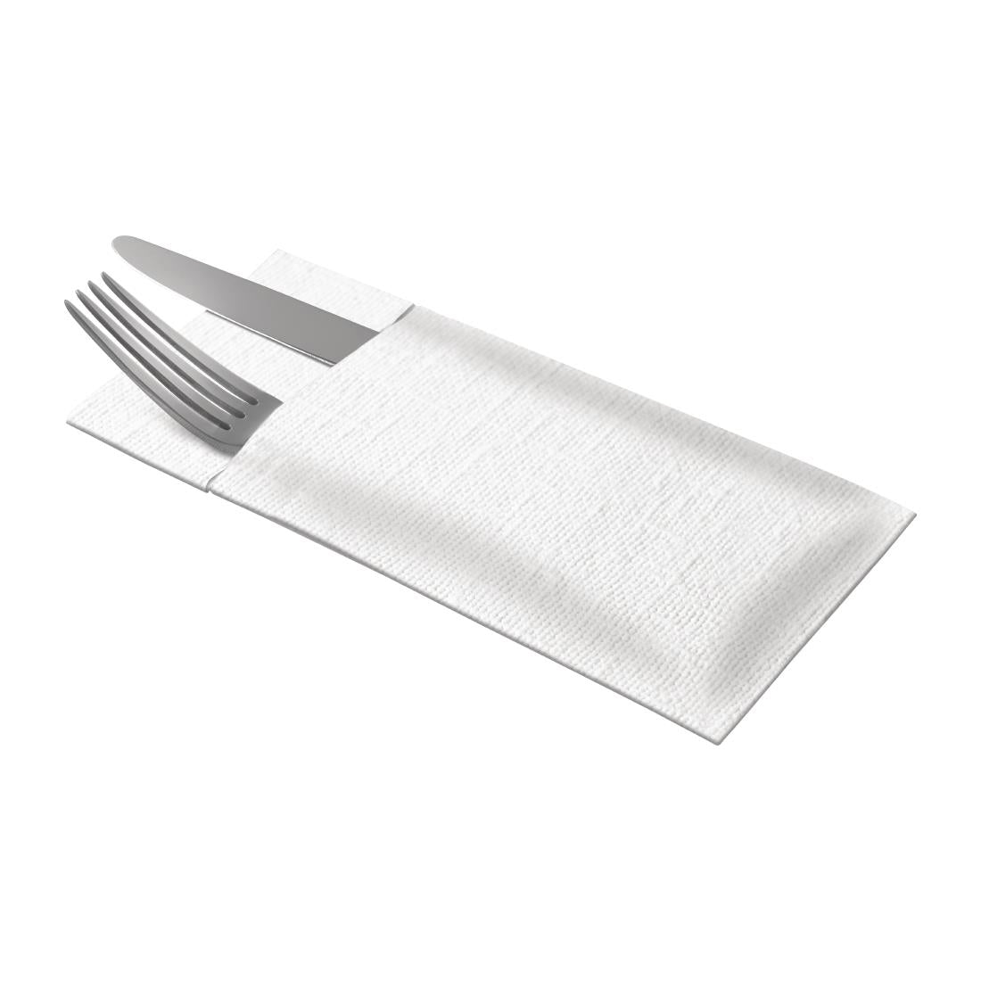 Tork LinStyle Cutlery Bag Napkins White (14 Pack)