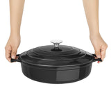 Vogue Round Sauté Pan Black 3.5Ltr 280(D)x65(H)mm