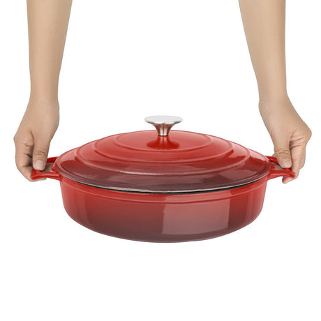 Vogue Red Round SautŽ Pan 28cm