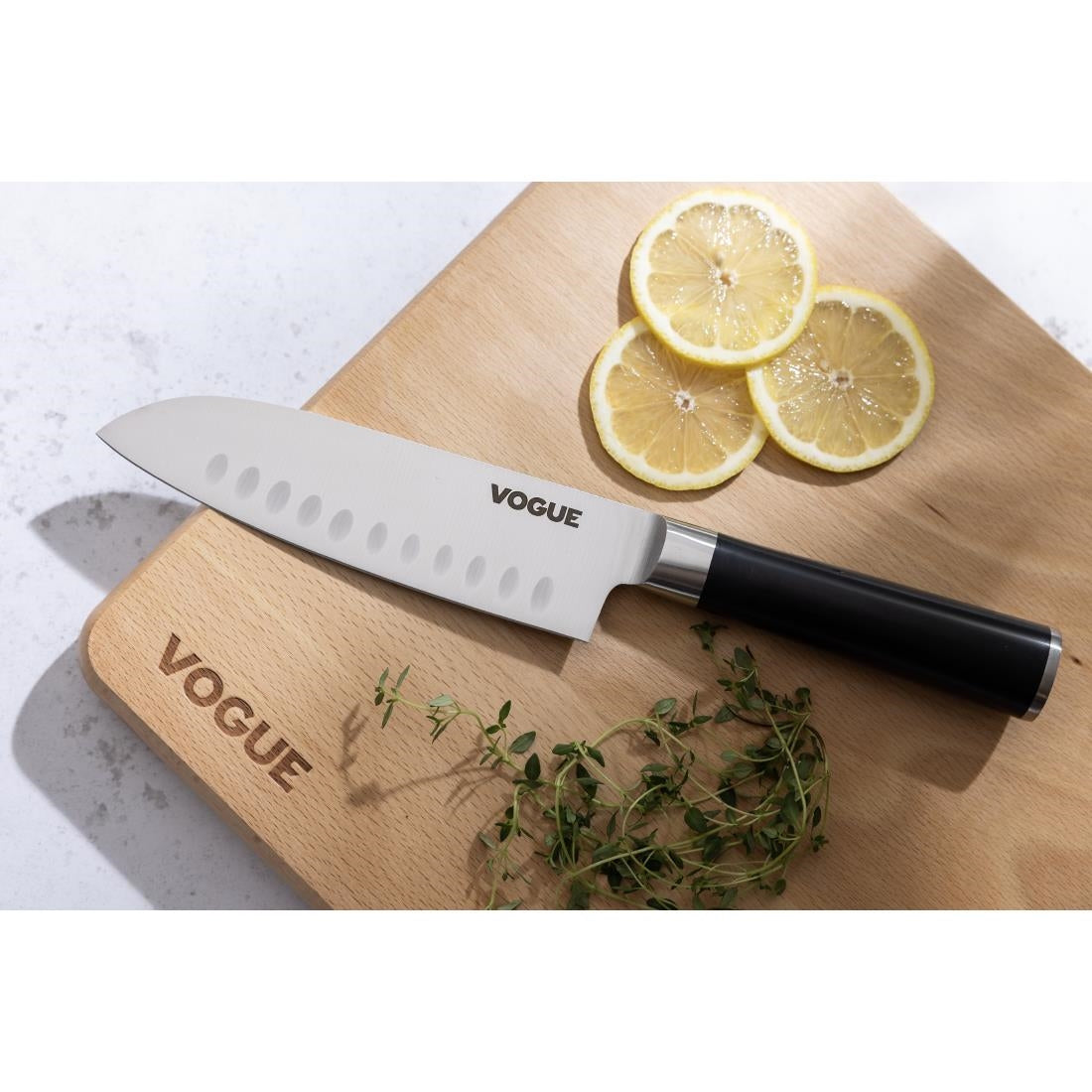 Vogue Bistro Santoku Knife Black 17.9cm