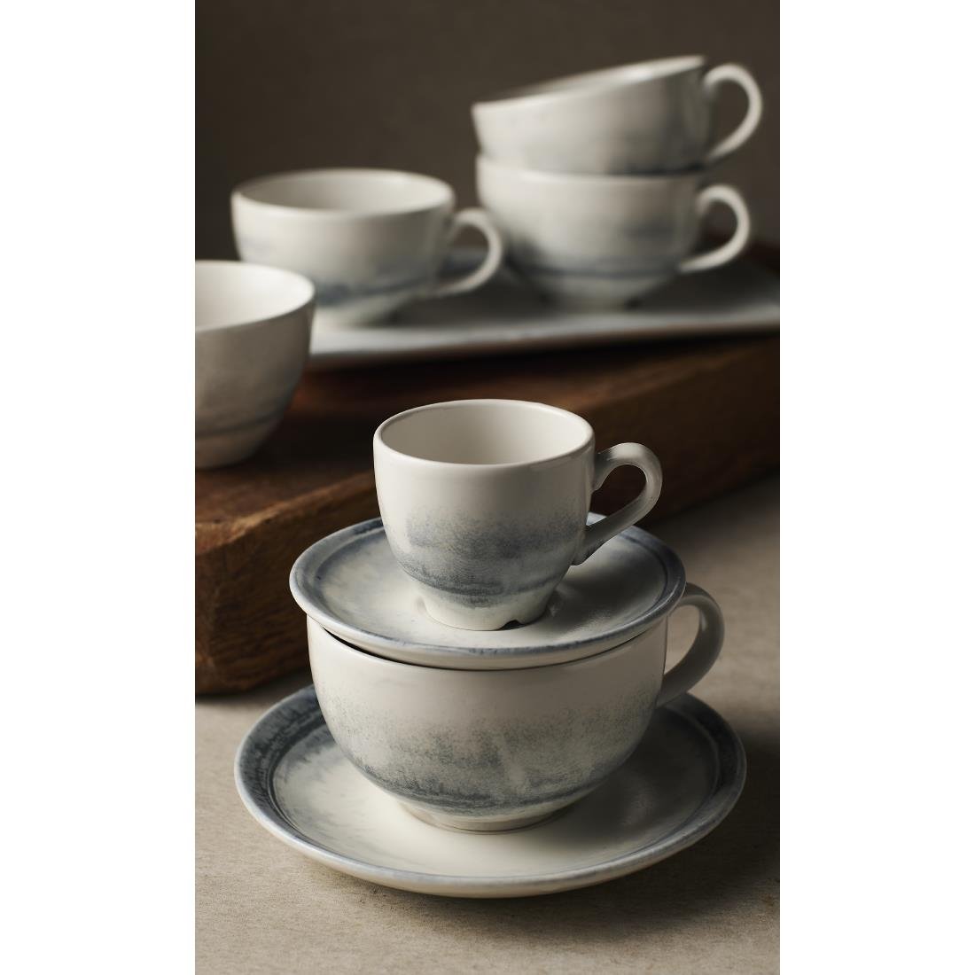 Dudson Makers Finca Limestone Cappuccino Saucer 159mm (12 Pack)