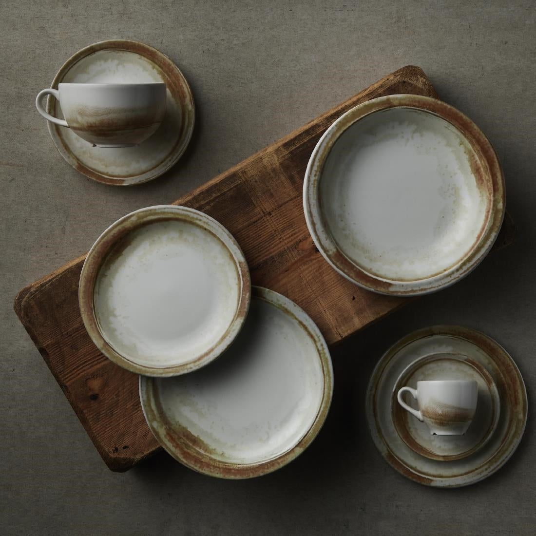 Dudson Makers Finca Sandstone Cappuccino Cups 227ml (12 Pack)