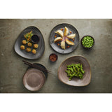 Churchill Stonecast Raw Lotus Plate Black 254mm (12 Pack)