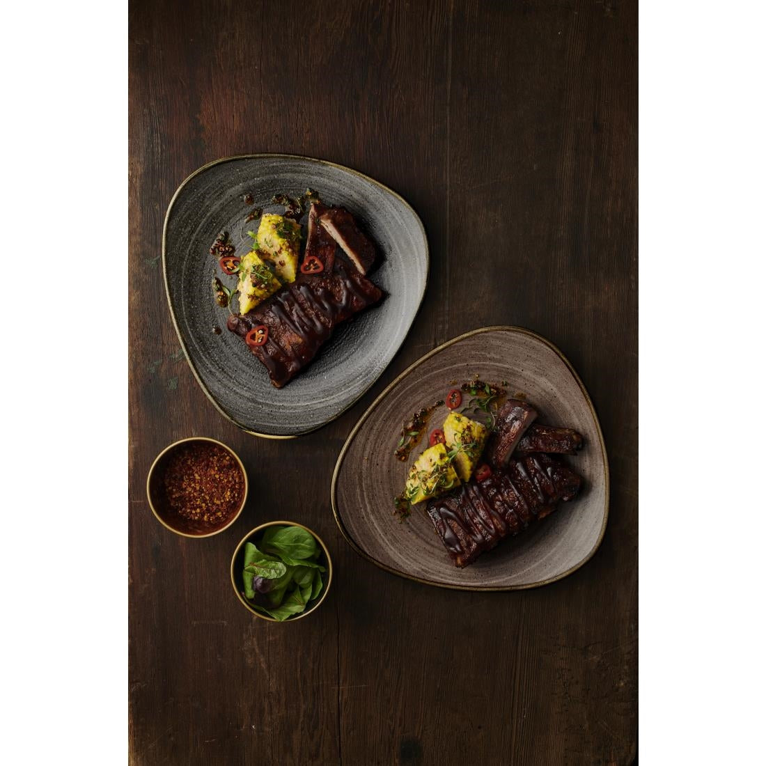 Churchill Stonecast Raw Lotus Plate Brown 229mm (12 Pack)