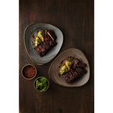 Churchill Stonecast Raw Lotus Plate Black 254mm (12 Pack)