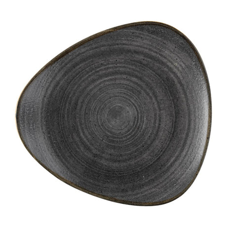 Churchill Stonecast Raw Lotus Plate Black 229mm (12 Pack)