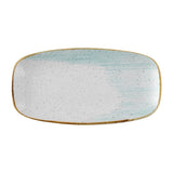 Churchill Stonecast Accents Chefs Oblong Plates Duck Egg 287x152mm (12 Pack)