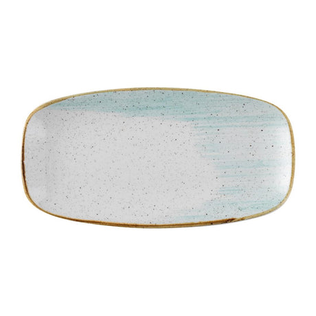 Churchill Stonecast Accents Chefs Oblong Plates Duck Egg 287x152mm (12 Pack)