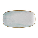 Churchill Stonecast Accents Chefs Oblong Plates Duck Egg 355x189mm (6 Pack)