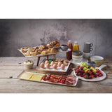 Churchill Melamine Stonecast Rectangular Buffet Tray 559x152mm (4 Pack)
