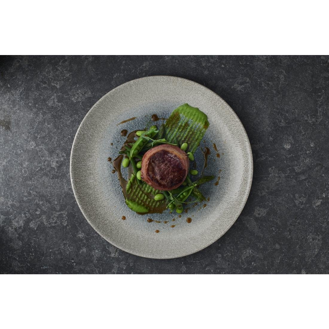 Churchill Raku Duo Agate Evolve Coupe Plates Topaz 260mm (12 Pack)