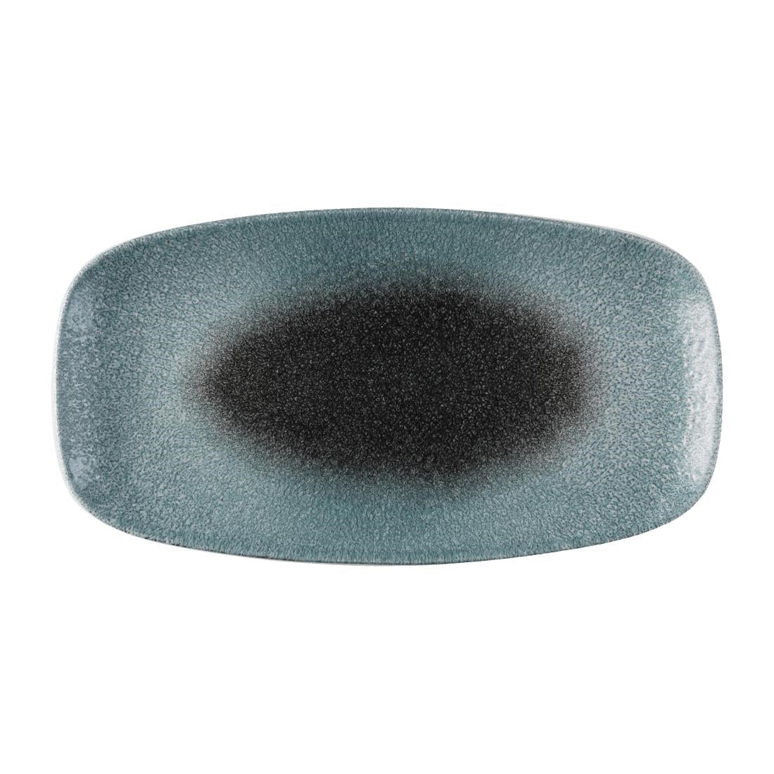 Churchill Raku Duo Chefs Oblong Plate Topaz Quartz 355x189mm (6 Pack)