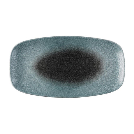 Churchill Raku Duo Chefs Oblong Plate Topaz Quartz 355x189mm (6 Pack)