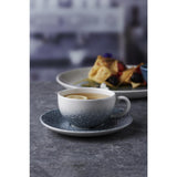 Churchill Raku Duo Cappuccino Saucer Topaz Blue 159mm (12 Pack)